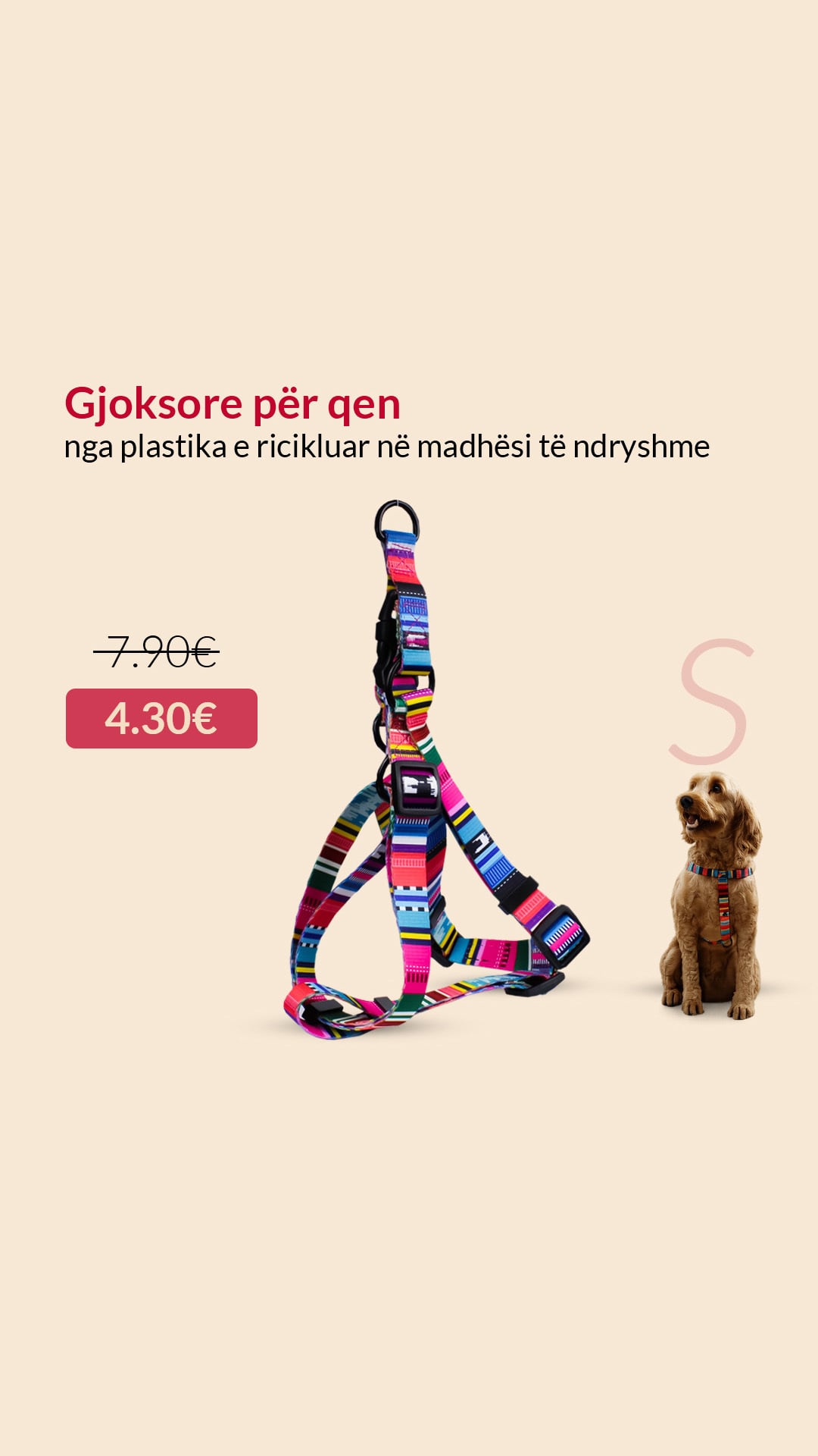 Story for a dog harness, on sale