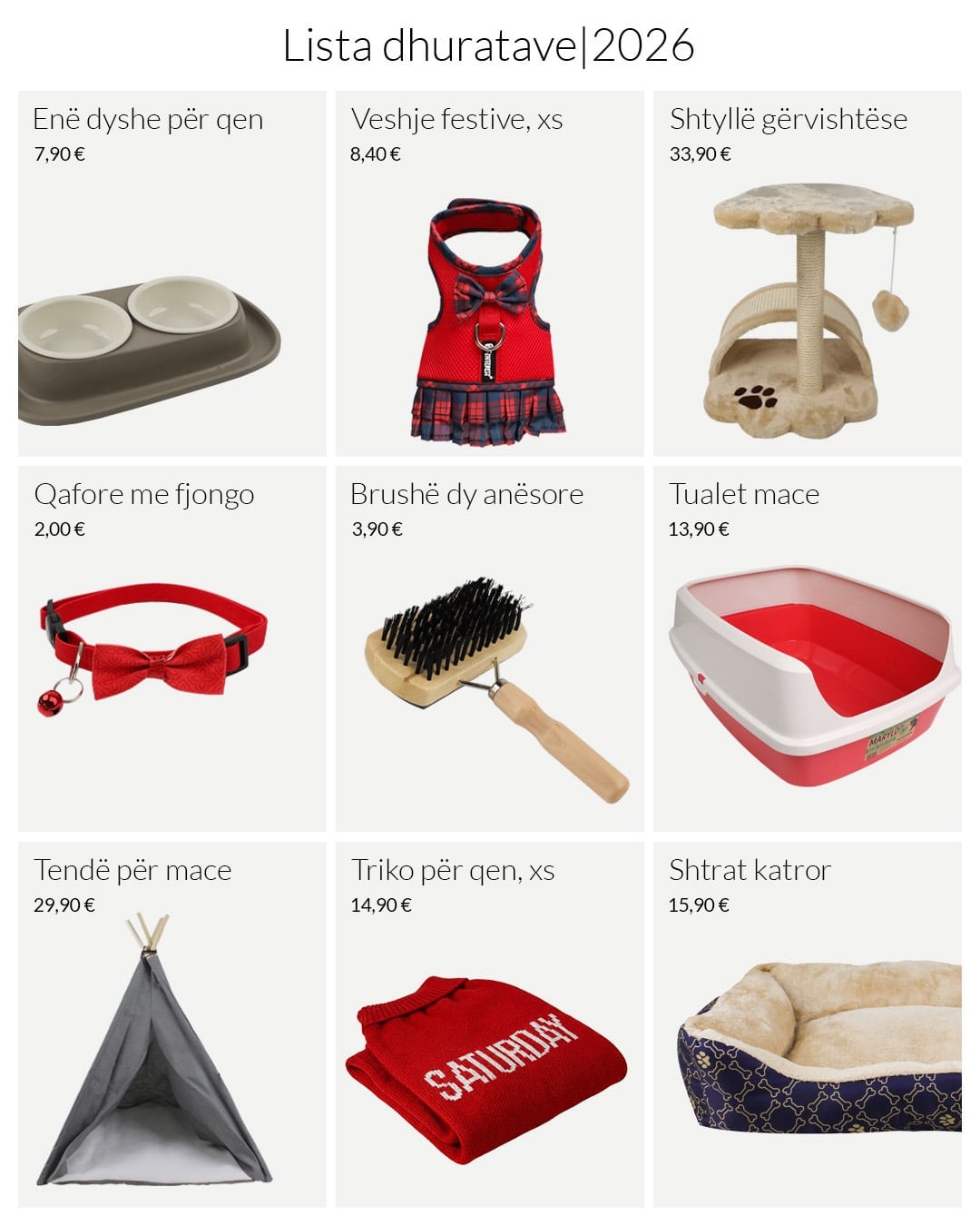 2026 gift list featuring pet products